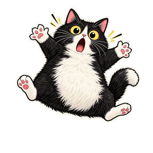Cat in total disbelief
