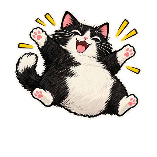Cat is over the moon