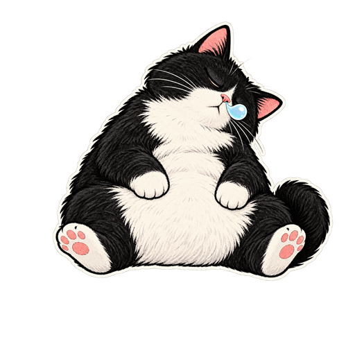 Cat logs off for a nap