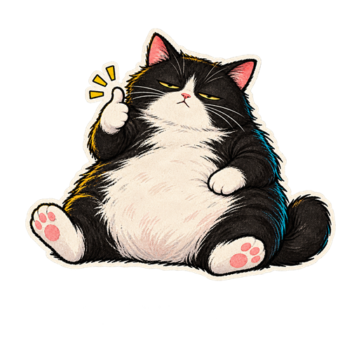 Cat takes it slow