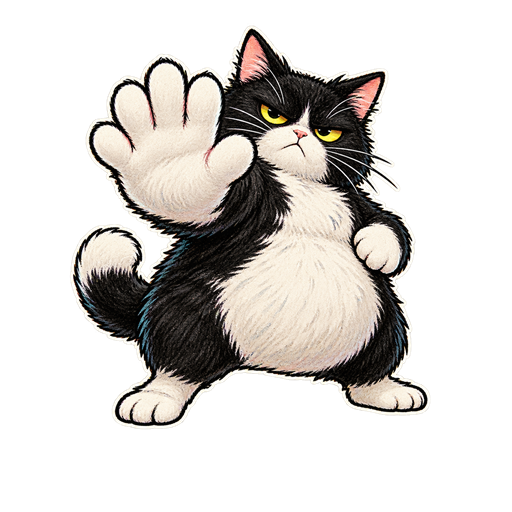 Cat says stop