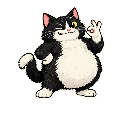 Cat with a clever wink