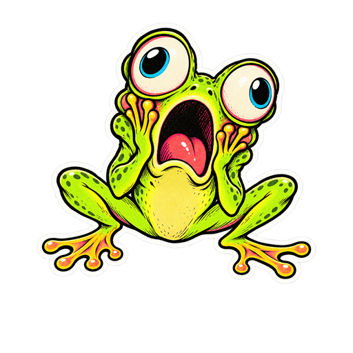 Frog in total shock